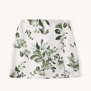 Abercrombie & Fitch Linen Blend Mini Skort